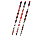 Карандаш чернографитный Brauberg Red Anime, твердость грифеля ТМ, с ластиком, корпус ассорти