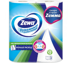 Полотенца бумажные Zewa (в рулоне), 2 рулона, ширина 230 мм, белые