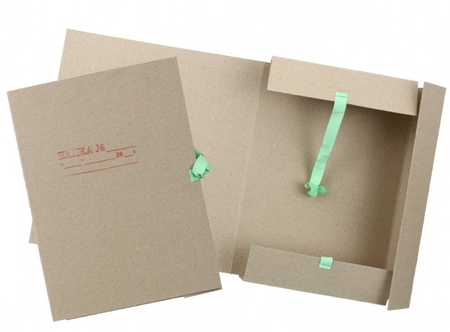 Папка картонная на завязках «Дело», А4, плотность 620 г/м2, ширина корешка 60 мм, серая