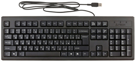 Клавиатура A4Tech KR-83, USB, проводная, черная