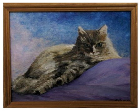 Картина «Голубоглазый кот» (Джонс А.С.), 18*24 см, холст, масло (живопись) Картина «Голубоглазый кот» (Джонс А.С.), 18*24 см, холст, масло (живопись)
