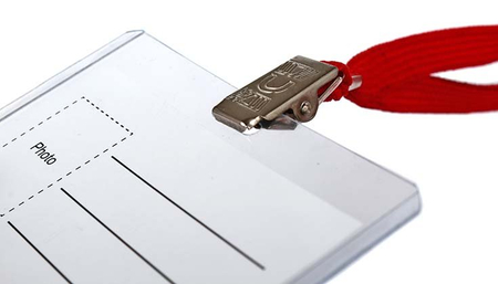 Бейдж с зажимом и тесьмой Forpus, 54*90 мм 