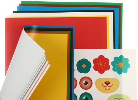 Набор картона и цветной бумаги А4 «Канц-Эксмо», 6 цветов, 6 л., «Игры котят»