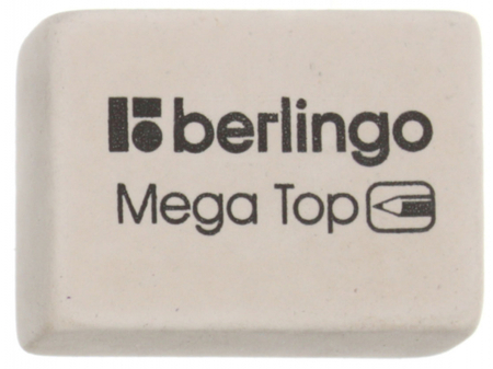 Ластик Berlingo Mega Top, 26*18*8 мм, белый