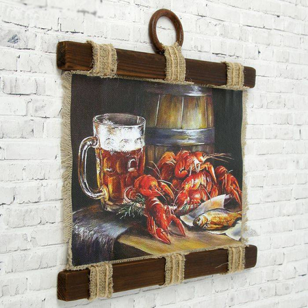 Сувенир свиток Sima-Land, 290*320 мм, «Раки и пиво», горизонтальный Сувенир свиток Sima-Land, 290*320 мм, «Раки и пиво», горизонтальный