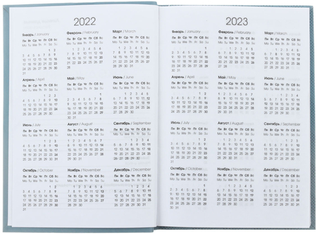 Ежедневник недатированный «Канц-Эксмо» (А6+), 120*170 мм, 128 л., «Серые акценты»