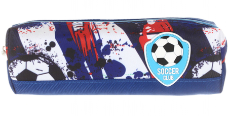 Пенал-тубус «Юнландия. Single» , 190*40*60 мм, Football, синий Пенал-тубус «Юнландия. Single» , 190*40*60 мм, Football, синий