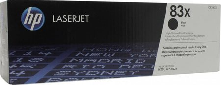 Тонер-картридж HP CF283X (№83X), ресурс 2200 страниц, черный