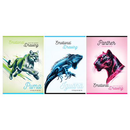 Тетрадь общая А4, 96 л. на скобе BG «Рисование», 205*295 мм, клетка, ассорти