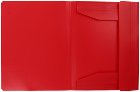 Папка пластиковая на резинке Forpus, толщина пластика 0,5 мм, красная