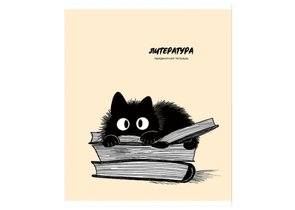 Тетрадь предметная А5, 48 л. на скобе Bad Cat, 165×205 мм, линия, «Литература» Тетрадь предметная А5, 48 л. на скобе Bad Cat, 165×205 мм, линия, «Литература»