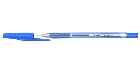 Ручка шариковая Pilot , корпус прозрачный, стержень синий