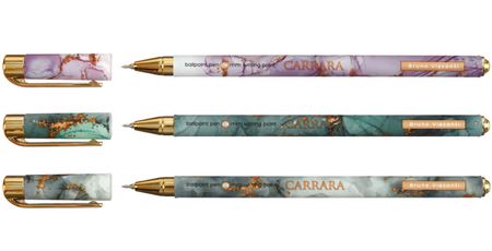 Ручка шариковая Bruno Visconti Writing Point, Carrara Bright, корпус ассорти, стержень синий Ручка шариковая Bruno Visconti Writing Point, Carrara Bright, корпус ассорти, стержень синий