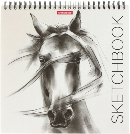 Альбом для эскизов ErichKrause, 220*220 мм, 40 л., Wild Horse Альбом для эскизов ErichKrause, 220*220 мм, 40 л., Wild Horse