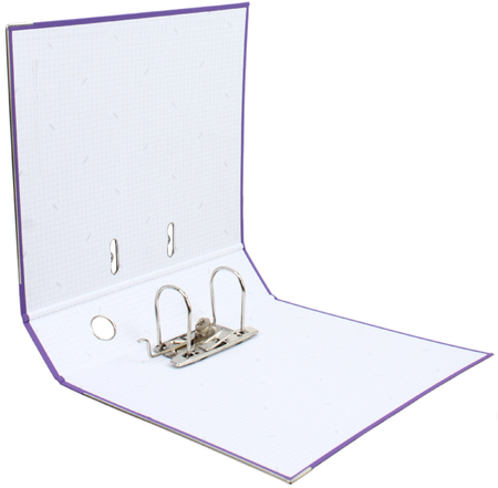 Папка-регистратор Deli «Эко» с односторонним ПВХ-покрытием, корешок 75 мм, фиолетовый