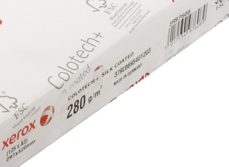 Бумага офисная Xerox Colotech+ Silk coated, А3 (297*420 мм), 280 г/м2, 125 л.