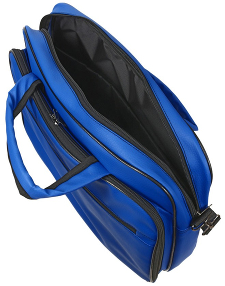 Сумка для ноутбука из искусственной кожи Versado 425 (диагональ 15-16 дюймов), 385*290*55 мм, синяя