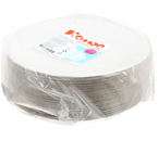 Тарелки одноразовые десертные бумажные «Комус», диаметр 17 см, 100 шт., белые