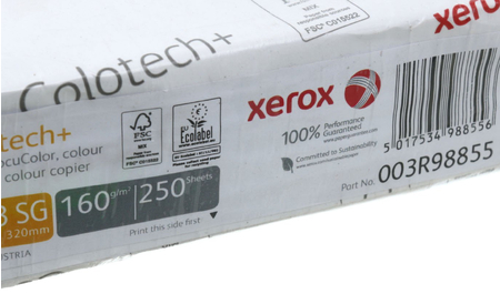 Бумага офисная Xerox Colotech+, SRA3 (320*450 мм), 160 г/м2, 250 л. Бумага офисная Xerox Colotech+, SRA3 (320*450 мм), 160 г/м2, 250 л.