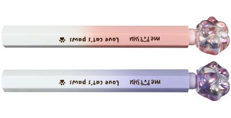 Ручка шариковая Meshu Glossy Paw, корпус ассорти, стержень синий