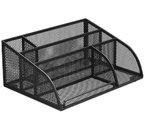 Подставка-органайзер настольная Brauberg Germanium, 180×255×105 мм, черная