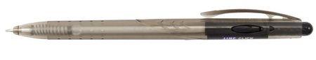 Ручка шариковая автоматическая одноразовая Linc Click, корпус черный, стержень черный