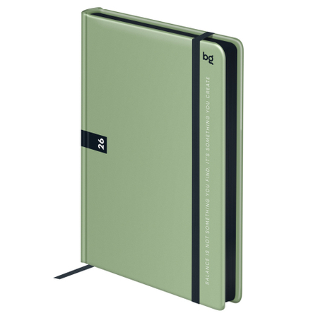 Ежедневник датированный на 2026 год BG Monochrome (А5), 145*210 мм, 176 л., Matcha, светло-зеленый
