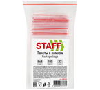 Пакет упаковочный с застежкой (ZipLock) Staff, 60×80 мм, 100 шт., 32 мкм