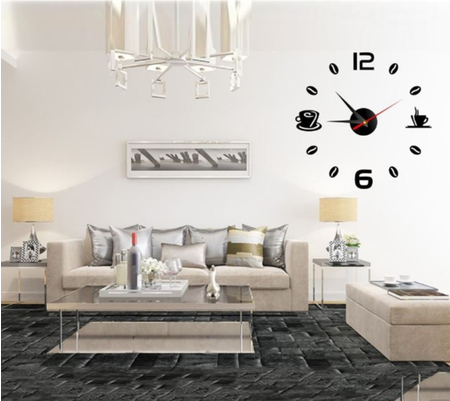 Часы-наклейка DIY «Время кофе», диаметр 50 см