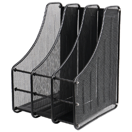 Лоток вертикальный сборный металлический Darvish, 350*270*225 мм, 3 отделения, черный