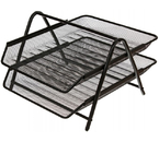 Лоток горизонтальный Berlingo Steel & Style 2 секции, 205×260×30 мм, черный