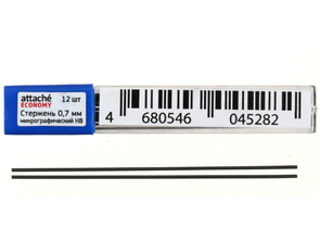 Грифели для автоматических карандашей Attache Economy, толщина грифеля 0,7 мм, твердость ТМ, 12 шт.