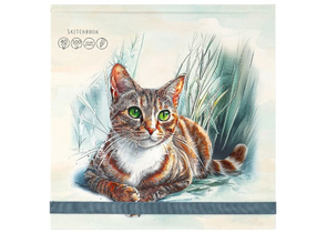 Скетчбук на резинке «Кошачий портрет», 200×200 мм, 40 л.