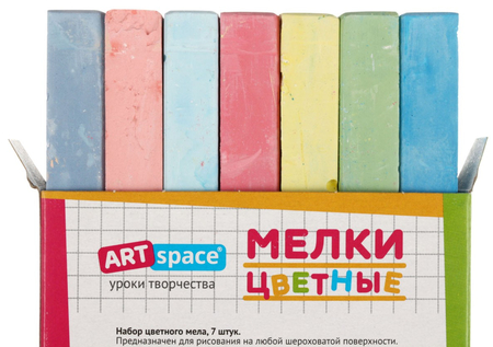 Мелки цветные ArtSpace, 7 шт., 7 цветов