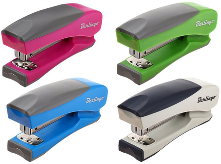Степлер Berlingo, скобы №24/6-26/6, 20 л., 110 мм, ассорти