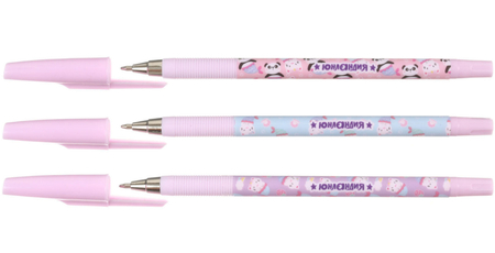 Ручка шариковая «Юнландия» Soft Touch Print, Purrmaid, корпус ассорти, стержень синий