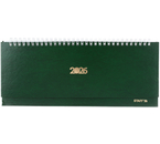 Планинг датированный на гребне на 2026 год Staff, 300×130 мм, 64 л., зеленый