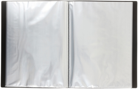 Папка пластиковая на 30 файлов «Стамм», толщина пластика 0,5 мм, черная