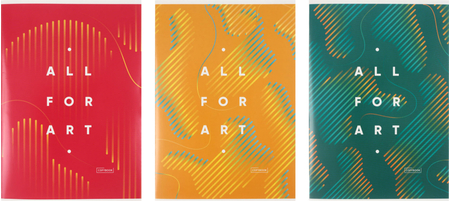 Тетрадь общая А4, 80 л. на скобе ArtSpace «Моноколор. All For Art», 205*295 мм, клетка, ассорти Тетрадь общая А4, 80 л. на скобе ArtSpace «Моноколор. All For Art», 205*295 мм, клетка, ассорти