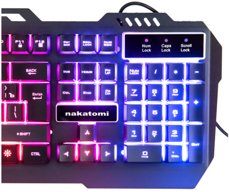 Клавиатура Nakatomi Gaming KG-35U мультимедийная игровая, USB, проводная, черная