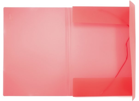 Папка пластиковая на резинке Forpus, толщина пластика 0,45 мм, красная