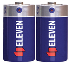 Батарейки солевые Eleven, D, R20, 1.5V, 2 шт. Батарейки солевые Eleven, D, R20, 1.5V, 2 шт.