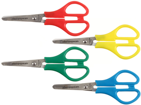 Ножницы школьные «Классические», 130 мм, цвет ручек - ассорти