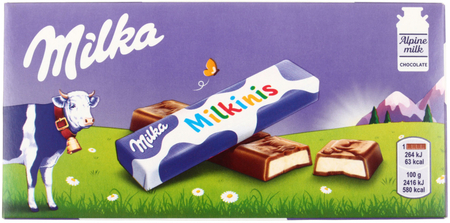 Шоколад Milka, 87,5 г, Milka Milkinis, молочный шоколад с молочной начинкой