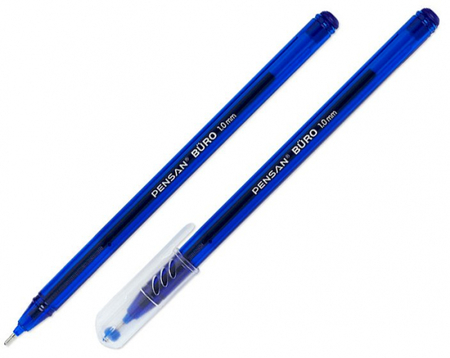 Ручка шариковая PenSan Buro, корпус синий, стержень синий Ручка шариковая PenSan Buro, корпус синий, стержень синий