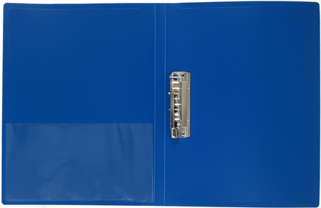 Папка пластиковая с боковым зажимом и карманом Attache F611/07, толщина пластика 0,7 мм, синяя