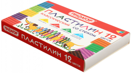 Пластилин классический «Пифагор. Веселая такса», 12 цветов, 180 г, со стекой Пластилин классический «Пифагор. Веселая такса», 12 цветов, 180 г, со стекой