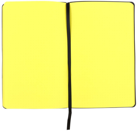 Ежедневник недатированный «Софт-тач», 135*210 мм, 96 л., черный+желтый