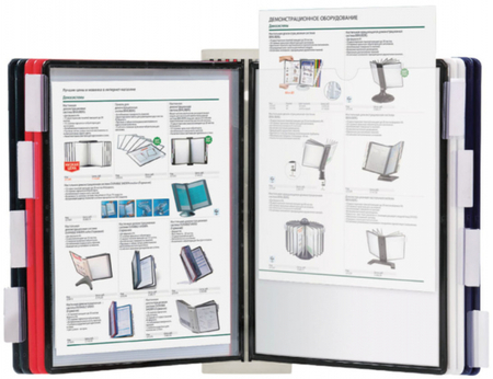 Демосистема настенная Brauberg Solid, корпус - серый, панели - ассорти Демосистема настенная Brauberg Solid, корпус - серый, панели - ассорти