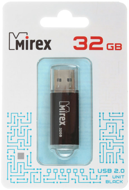 Флэш-накопитель Mirex Unit, 32Gb, корпус черный